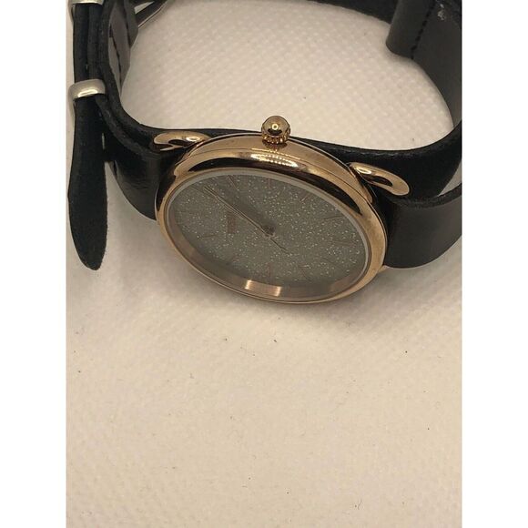 Fossil ES4421 Women's Black Leather Analog Pink Dial Quartz Genuine Watch HK59 - Picture 6 of 9